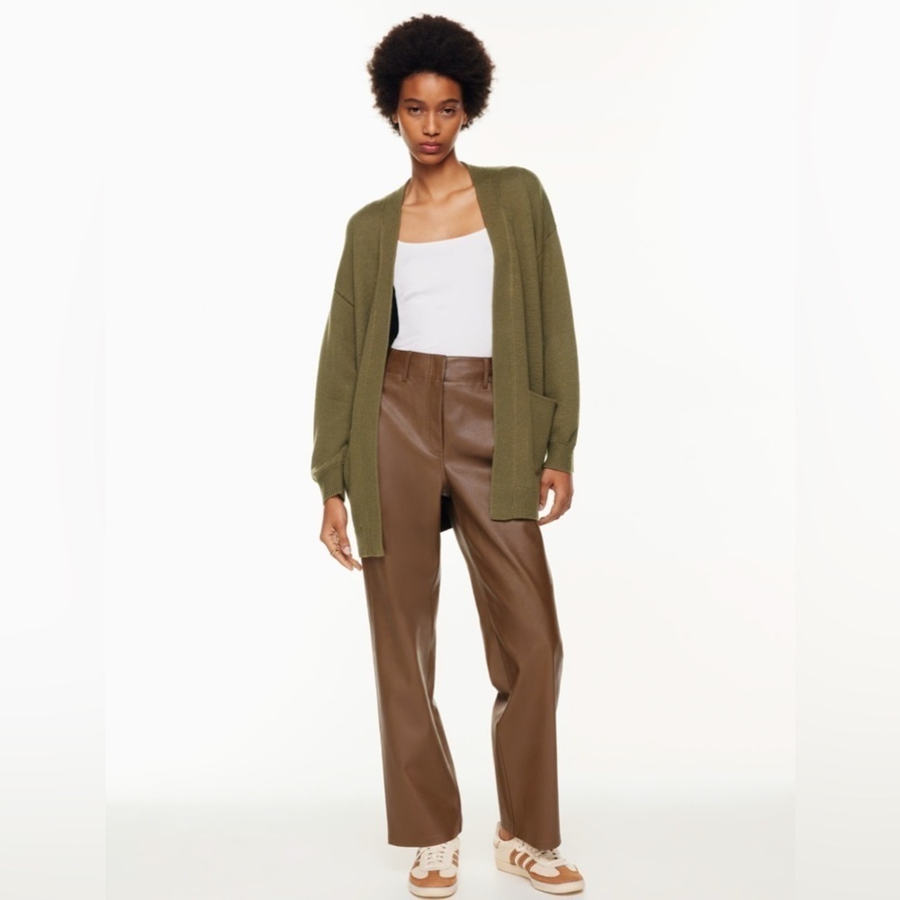 Aritzia Wilfred Free Unwind Cardigan in Rustical Brown